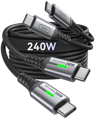 Obrázek produktu pro INIU 240W USB-C kabel, [2 kusy, 1 metr] PD USB-C na USB-C, rychlonabíjecí kabel