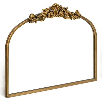Produktbild von Barock Spiegel Goldrand 80x60 cm Halbrunder Wandspiegel Antik-Vintage Design
