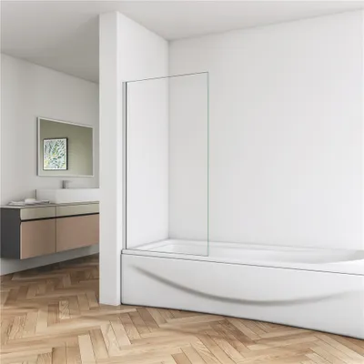 Produktbild von Dusche Duschtrennwand 75x140cm Badewannen-aufsatz 6mm NANO ESG-Glas Duschabtrennung Duschwand