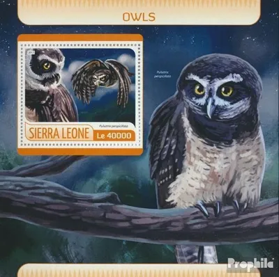 Produktbild von Briefmarken Sierra Leone 2017 Mi Block 1251 (kompl. Ausg.) postfrisch Eulen