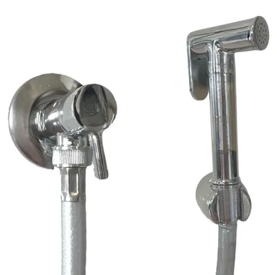 Produktbild von Bidet-Handbrause-Set für WC komplett Messing verchromt