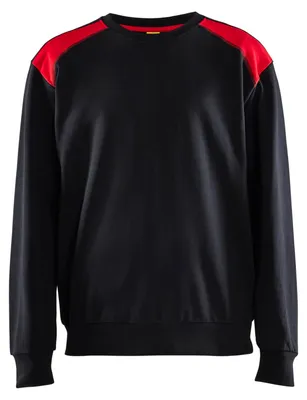 Produktbild von Blakläder Sweatshirt 3580, Farbe:Schwarz/Rot, Größe:L