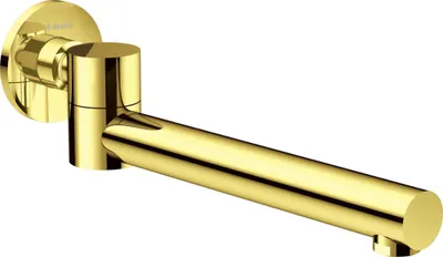 Produktbild von Badewannenauslauf, klappar - rund Gold