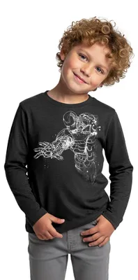 Produktbild von Spreadshirt Avengers Superhelden Iron Man Kinder Premium Langarmshirt, 98/104 (2 Jahre), Anthrazit meliert