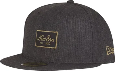 Produktbild von New Era 59Fifty Fitted Cap - HEATHER SCRIPT schwarz - 7 1/8