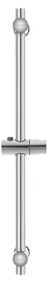 Produktbild von Duschstange aus Edelstahl 304 - Verstellbare Gleitstange 54 cm - Gesamtlänge 66 cm - Wandmontage - 360° Handbrausehalter - Silber