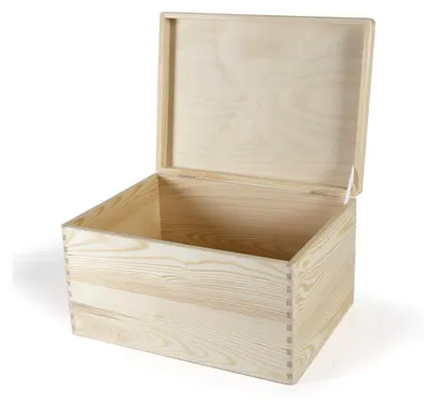 Produktbild von Holzkiste zur Aufbewahrung 40 x 30 x 23 cm mit Deckel