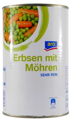 Produktbild von aro Erbsen mit Möhren 4,0KG