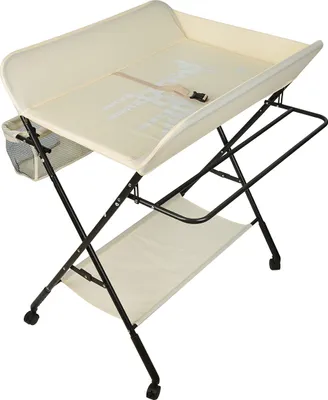 Produktbild von Wickeltisch klappbar Wickelkombination Wickeltisch mit Aufbewahrungskorb 80x66x98cm Beige