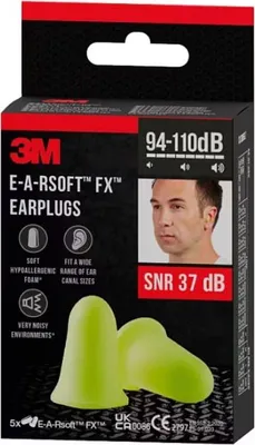 Zdjęcie produktu dla 3M Zatyczki do uszu E-A-RSOFT FX stopery, 10 sztuk