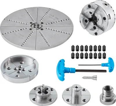 Produktbild von VEVOR KP965 sústružnícke skľučovadlo 5 typov čeľustí φ96mm čeľusťové skľučovadlo vyrobené z 45# rozsah upínania 32-70mm vnútorný závit skľučovadla M33 x 3,5 TPI sústružnícke skľučovadlo sústruhu
