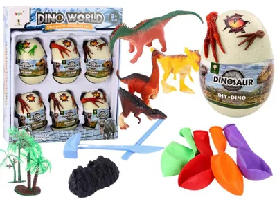 Zdjęcie produktu dla Jaja z dinozaurami 6szt