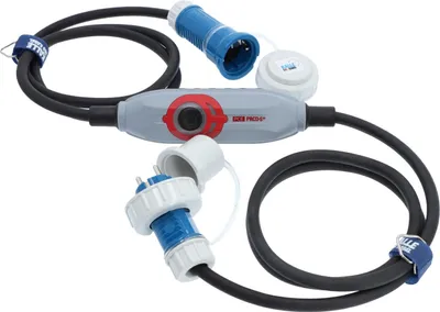 Produktbild von Personenschutzschalter PRCD-S+ 30mA mit Kabel H07RN-F 3G 2,5 mm² 1,5 Meter Gummileitung mit AQUASAFE-Stecker druckwasserdicht Schutzart IP68