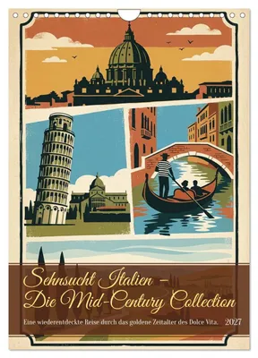 Produktbild von Sehnsucht Italien - Die Mid-Century Collection (Wandkalender 2027 DIN A4 hoch), CALVENDO Monatskalender