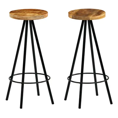 Produktbild von 2er Set Barhocker aus Mangoholz 30 x 76 x 30 cm