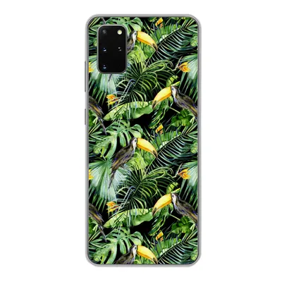 Produktbild von MuchoWow® Handyhülle Schutzhülle Hülle für Samsung Galaxy S20 Plus Tukan - Muster - Pflanzen Silikon Softcase Handy Hülle - Hartschale