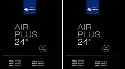 Produktbild von 2x Schwalbe Air Plus Schlauch 24" 40/62-507 Autoventil AV10AP Fahrradschlauch