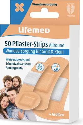 Produktbild von Lifemed Pflaster-Strips "Allround" hautfarben 50er