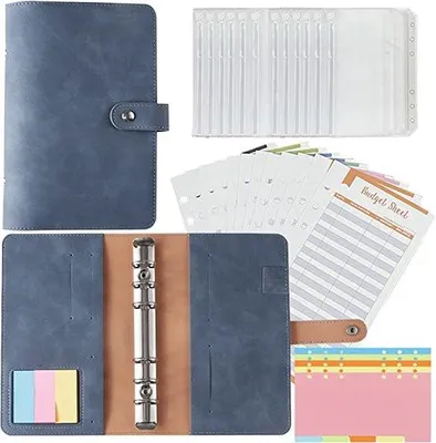 Immagine prodotto di Agenda finanziaria con buste per contanti e rilegatura ad anelli