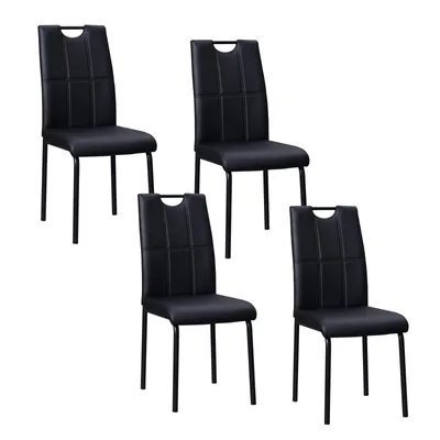 Produktbild von Esszimmerstuhl Denton Kunstleder Schwarz 4er-Set