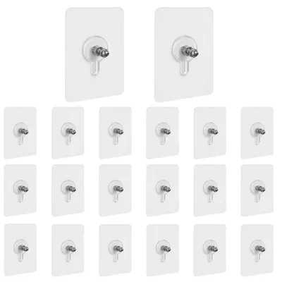 Productafbeelding van 20 zelfklevende schroeven, geen boren nodig, geschikt voor keukens en badkamers (5 cm * 8 cm)