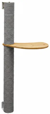 Imagen del producto de Árbol rascador de 96 cm para pared, con 1 plataforma, ideal para gatos. Rascador de sisal para montaje en pared