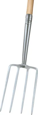Obrázek produktu pro Rýčová vidle z nerezové oceli, 4 hroty, T-rukojeť 85 cm