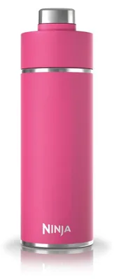 Produktbild von Ninja Thirsti Edelstahl-Wasserflasche & Thermobecher, 530 ml, Pink