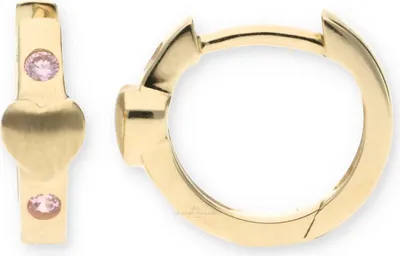 Produktbild von JuwelmaLux Kinder Creolen 333 Gold mit Zirkonia Herz JL10-06-1845