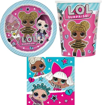 Produktbild von L.O.L. Surprise Party Deko Set für 16 Kinder Kindergeburtstag