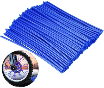 Produktbild von 144 Stücke Speichenschutz Fahrrad PE Speichenabdeckung Speichencover Motorrad Fahrrad Speichenröhre Radschutz Blau Felgen Haut Universal Abdeckung Speichen für Motorrad Bike Fahrrad