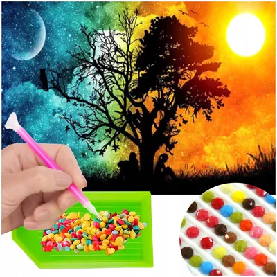 Produktbild von Artelo Diamond Painting Set Baum Nacht und Tag 5D DIY
