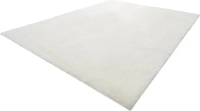 Imagen del producto de Alfombras suaves para interiores, de 2.44 x 3.05 metros, tipo felpa, ideales para salones, dormitorios, terrazas cubiertas y para una decoración moderna del hogar. No se desprenden, no están tejidas, son antideslizantes y de color blanco marfil