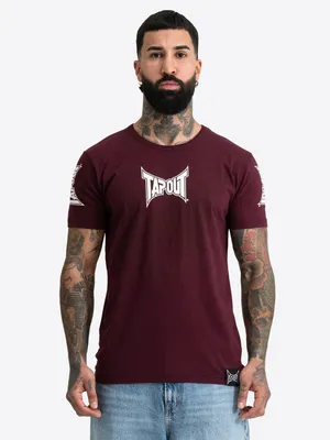 Produktbild von Herren T-Shirt normale Passform YOLANO Oxblood/Off-White L Tapout