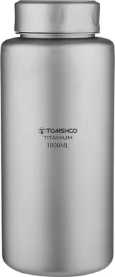 Zdjęcie produktu dla Tytanowa butelka na wodę TOMSHOO, 1 litr, lekka sportowa butelka na wodę do biwakowania na świeżym powietrzu, wędrówek, wędrówek z plecakiem