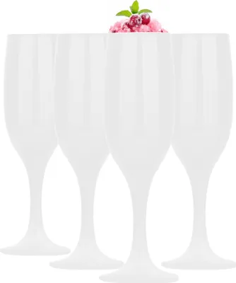 Produktbild von GLASMARK® weiße Gläser Sektgläser 4-Set 150 ml Große 4 Stück Champagner-Gläser Prosecco Champagnergläser - Hochwertige Qualität