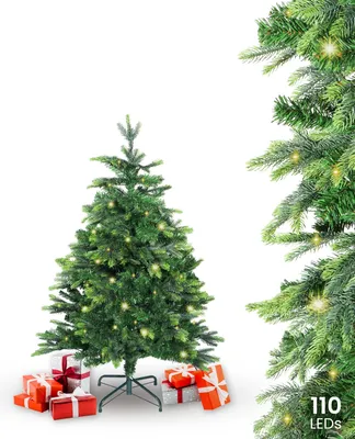 Produktbild von BonTree Tanne künstlicher Weihnachtsbaum mit LED Christbaum : 120 cm : Baum