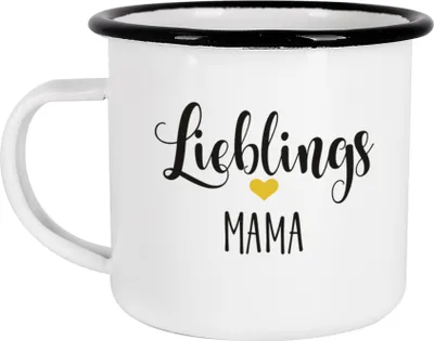 Produktbild von Emailletasse mit Motiv für Lieblingsmenschen (Lieblingsmama)