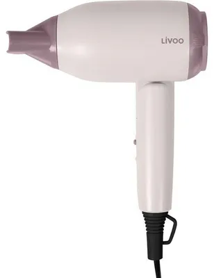 Zdjęcie produktu dla Składany suszarka do włosów podróżna LIVOO DOS208, kompaktowa, dwunapięciowa, 1200 W, lekka, idealna w podróży