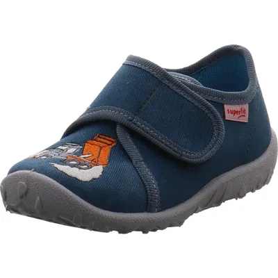 Produktbild von Jungen Hausschuh Spotty blau superfit Klettverschluss Größe 21 bis 26