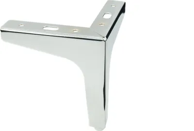 Image de Support de pied de meuble Anker, chrome argenté, 13 cm - Support élégant et moderne pour le design de meubles contemporains