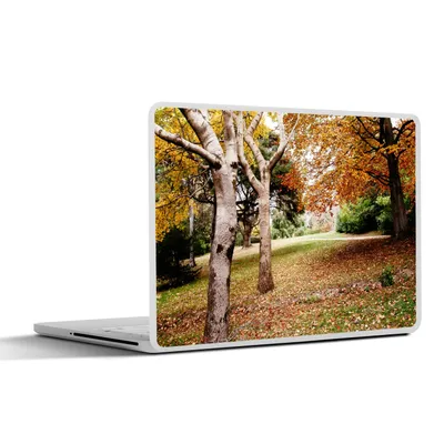 Produktbild von MuchoWow® Laptop Aufkleber Sticker Cover Herbst - Bäume - Laub - Natur 31x22.5 cm - Laptop-Deko