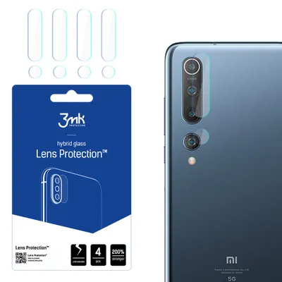 Obrázok produktu pre Ochrana skla 3MK Ohybná sklenená šošovka pre Xiaomi Mi 10, priehľadná, 4 kusy