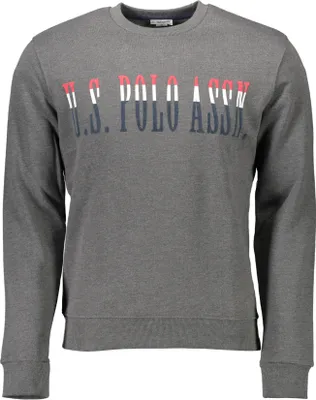 Produktbild von Herren-Sweatshirt Grau: Langarm, Rundhals, Druck & Applikation