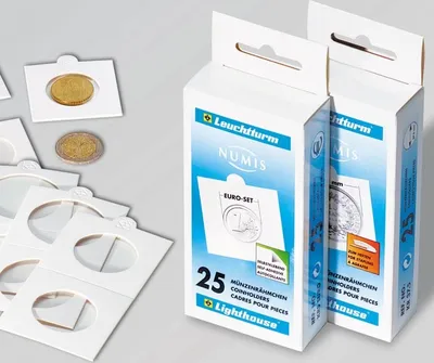 Produktbild von Münzrähmchen MATRIX, weiß, 17,5 mm, selbstklebend, 100er-Pack