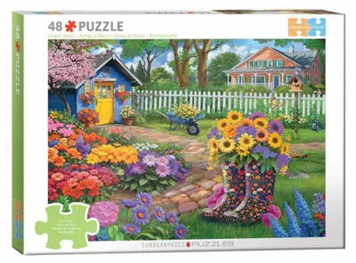 Immagine prodotto di Eurographics Puzzle Blumenstiefel, 48 Teile, 36 x 26 cm, 6748-6123