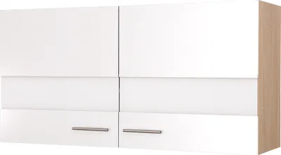 Produktbild von Oberschrank Hängeschrank 110 cm Eiche Sägerau Weiß Merle Respekta