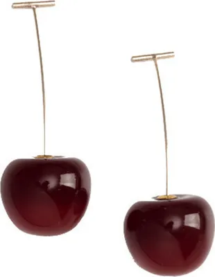 Produktbild von 1 Paar Hängeohrringe für Damen, Cheey-Form, glatt, galvanisiert, rutschfest, leicht, Ohrschmuck, Schmuck für Party und Abschlussball