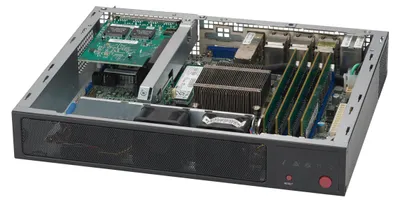 Imagen del producto de Supermicro CSE-E300, carcasa, servidor, , compatible con formatos FlexATX y Mini-ITX, 1U, certificación UL (EE. UU.), certificación CUL (Canadá), certificación TUV (Alemania), marcado CE (Europa), cumple con las normas EN 60950/IEC...