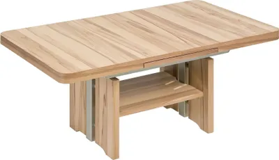Produktbild von Funktionstisch Canice höhenverstellbar und ausziehbar 160(180) x 80 x 56-75 Couchtisch massiv Kernbuche 16061